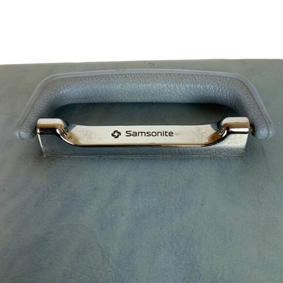 Vintage Samsonite Profile Blue Train Cosmetic Case With Handle & Mirror No KEYS - Picture 8 of 8